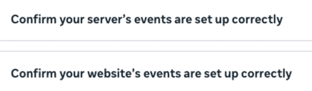 Meta Test Events interface — choose server or browser
